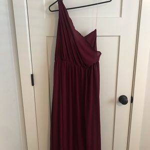 One shoulder draped maxi!
